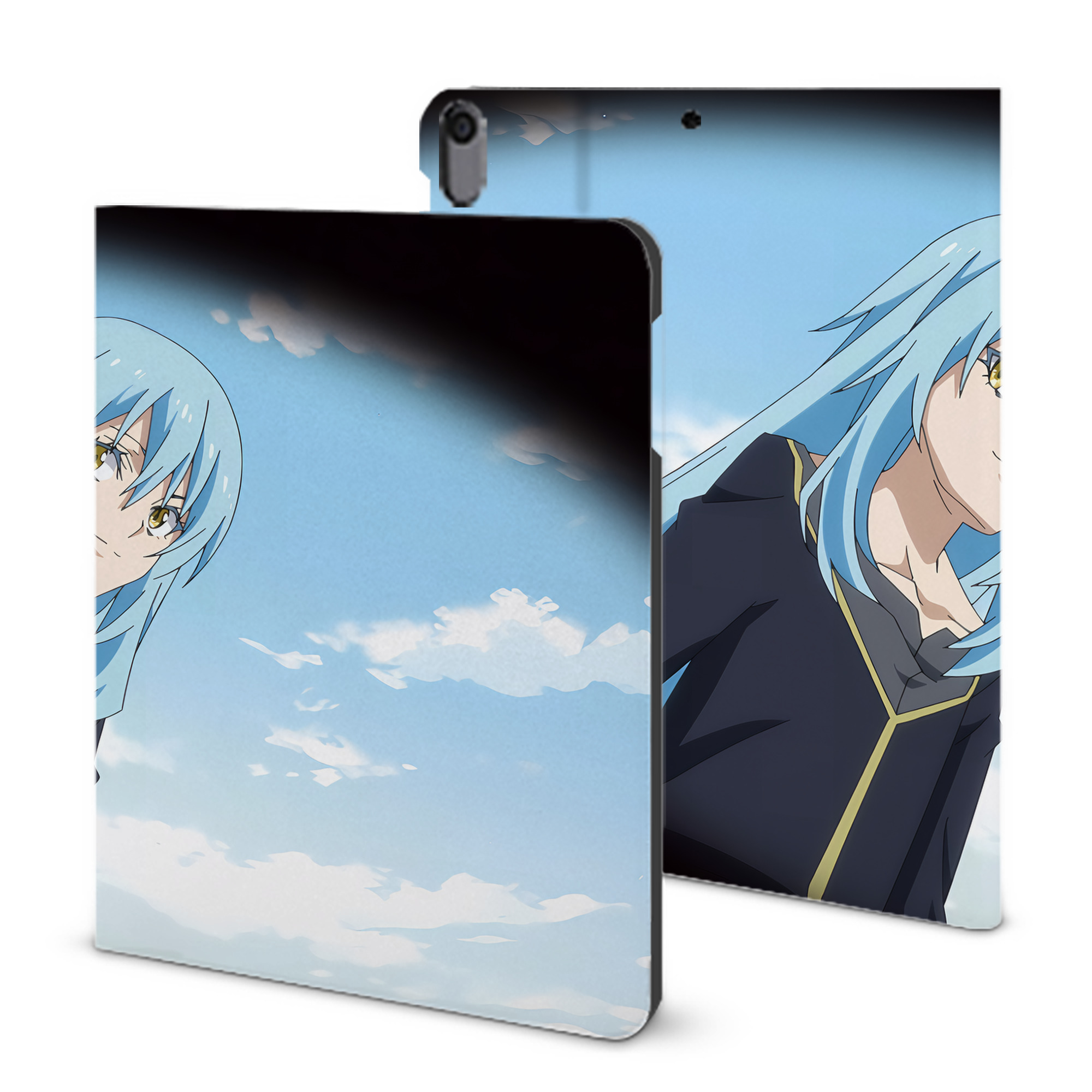 （画像用） 転スラ Regarding Reincarnated to Slime IPad ケース ブック型 PUレザー TPU 耐衝撃 軽量 薄型 ペン収納なし 全面保護 IPad 各モデル対応